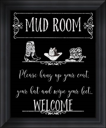 Framed Mud Room-D Print