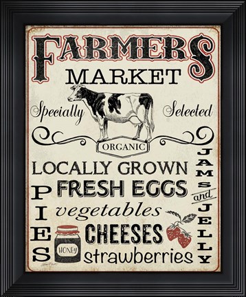 Framed Farmers Organic Market Print