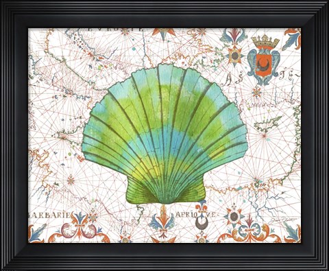 Framed Nautical Treasures-B Print