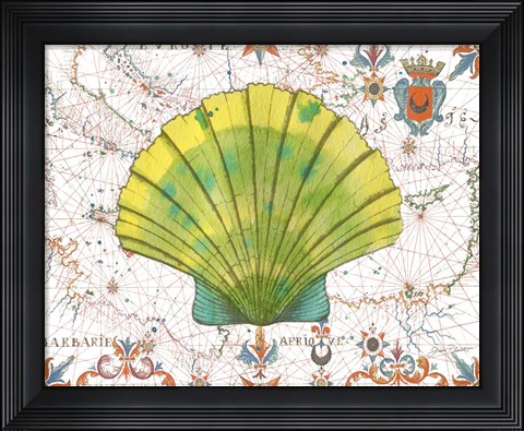 Framed Nautical Treasures-D Print