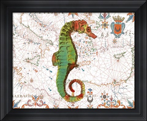 Framed Nautical Treasures-H Print