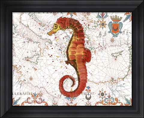 Framed Nautical Treasures-I Print
