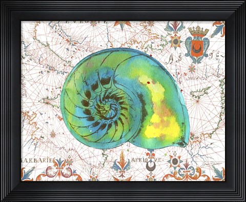 Framed Nautical Treasures-N Print