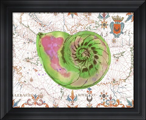 Framed Nautical Treasures-O Print