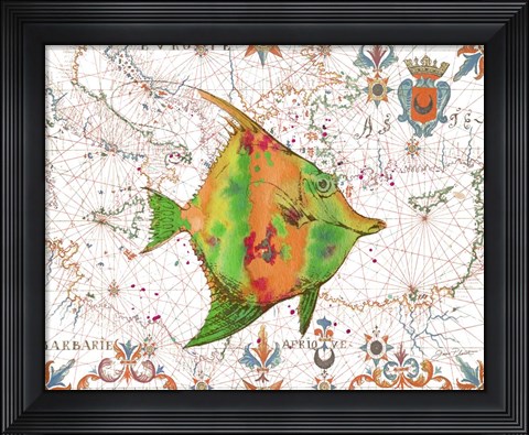 Framed Nautical Treasures-Q Print