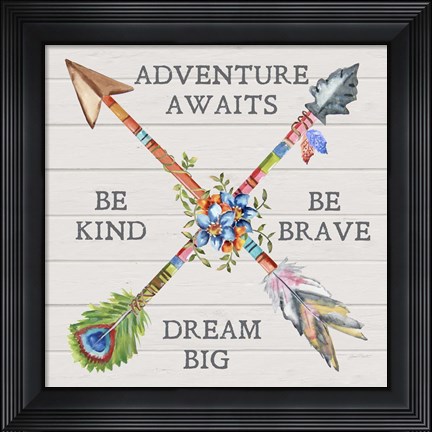 Framed Sentimental Arrows-Adventure Print