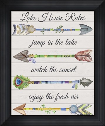 Framed Sentimental Arrows-Lake House Rules Print