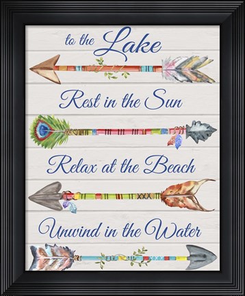 Framed Sentimental Arrows-Lake Print