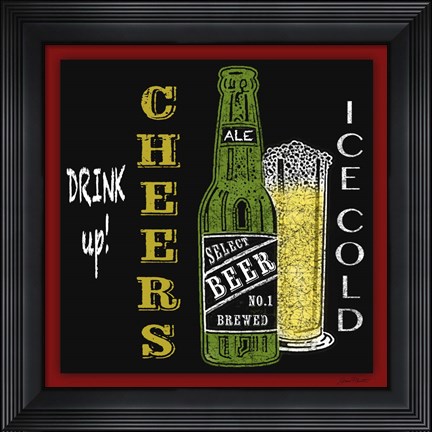 Framed Cheers Beer 1 Print