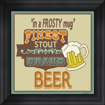 Framed Frosty Beer Print