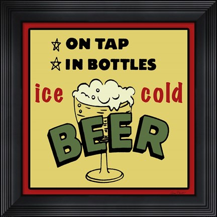 Framed Ice Cold Beer Print