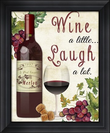Framed Wine A Little Print