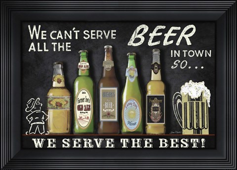 Framed Best Beer Sign Print