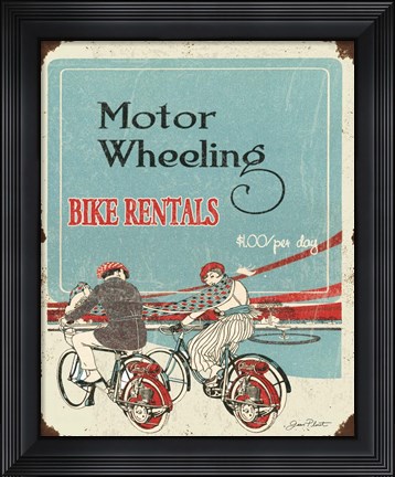 Framed Bike Rentals Print