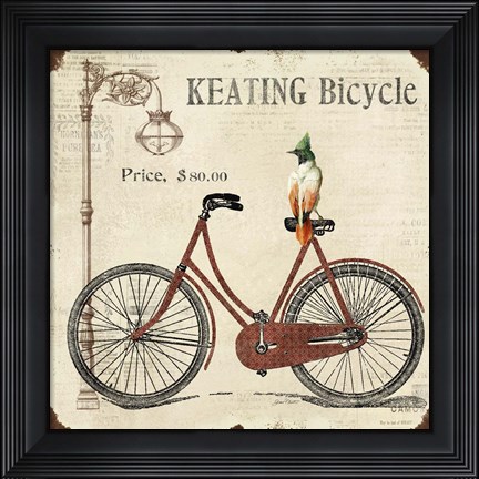 Framed Keating Bicycle Print