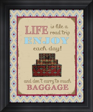 Framed Life Bicycle Message 2 Print