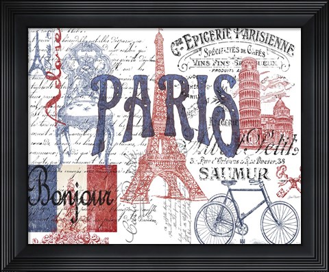 Framed Paris Tray 1 Print