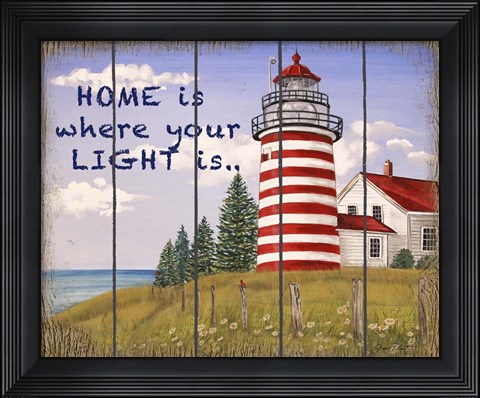 Framed Home Lighthouse Print