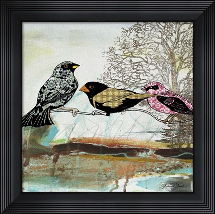 Framed Birds Of Fire Lake  -  B Print