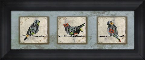 Framed Bird Trio Print