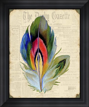 Framed Elegant Feather - B Print