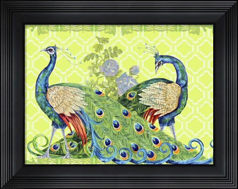 Framed Peacock Parade Print