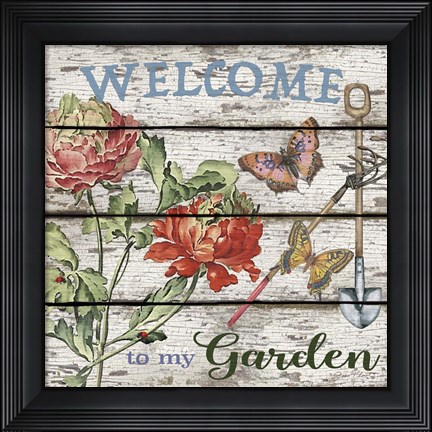 Framed Country Garden Sign - B Print