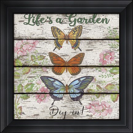 Framed Country Garden Sign - C Print