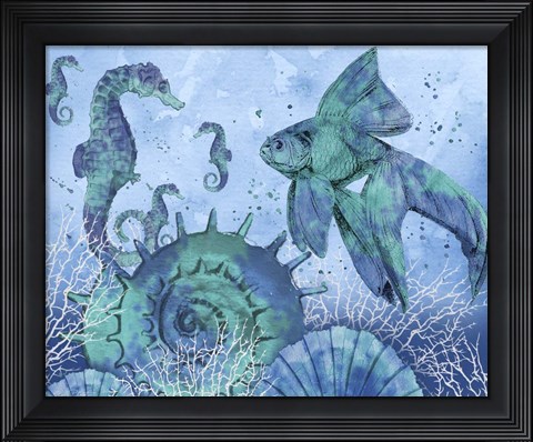 Framed Ocean Blues - B Print