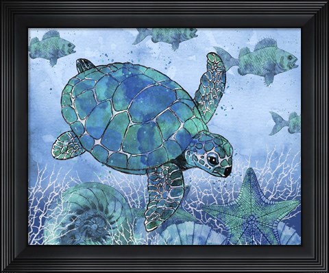 Framed Ocean Blues - C Print