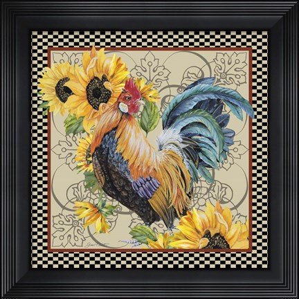 Framed Country Time Rooster - A Print