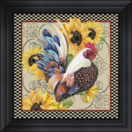 Framed Country Time Rooster - B Print