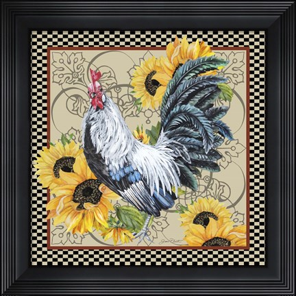 Framed Country Time Rooster - C Print