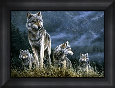 Framed Wolf Pack Print
