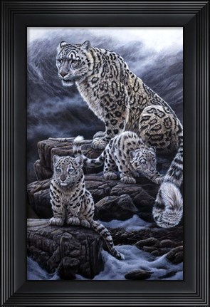 Framed Mother &amp; Cubs Print
