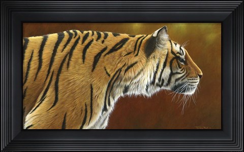 Framed Tense Tiger Print