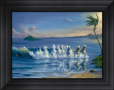 Framed Galloping Waves Print