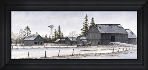 Framed Amish Winter Print