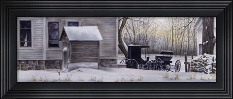 Framed Arrangement in Gray and Black Print