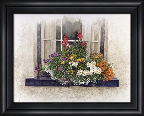Framed Floral Mist Print