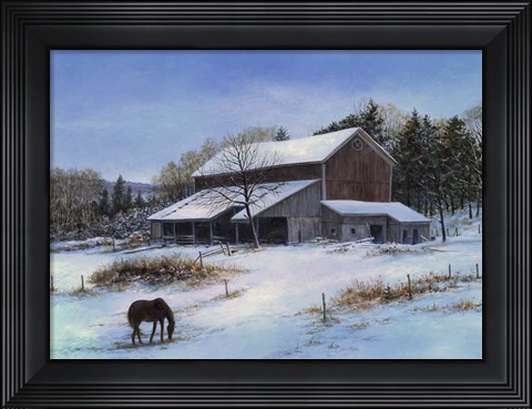 Framed In a Winter Blue Print