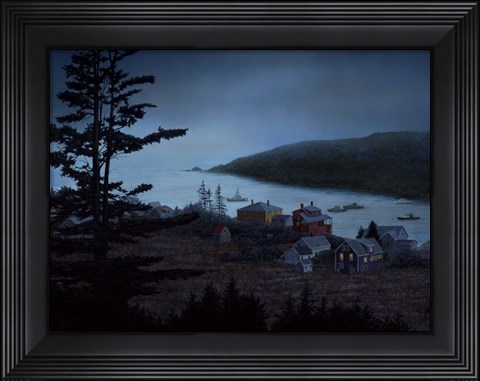 Framed Last Light Over Monhegan Print