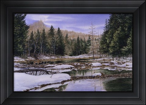 Framed Last Snow Print