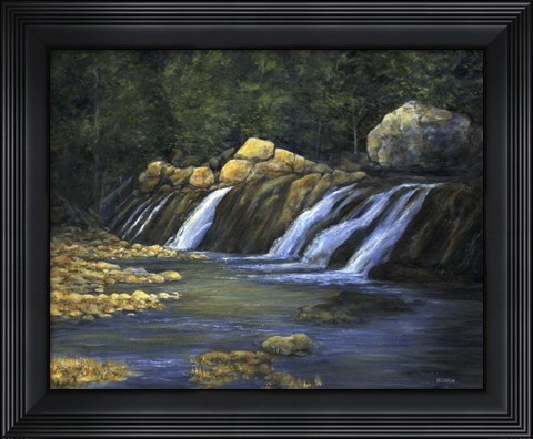 Framed Light on the Rocks Print