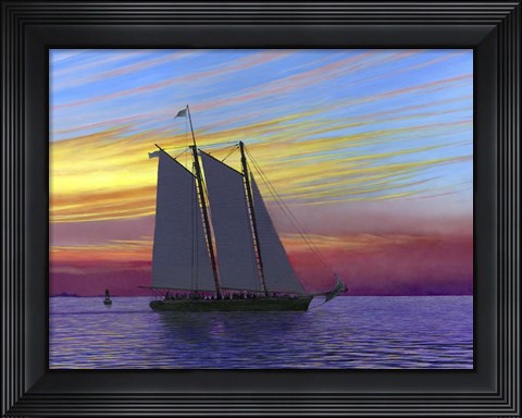 Framed Red Sky at Night Print