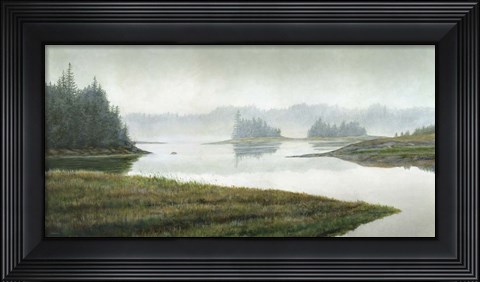 Framed River in the Rain Print