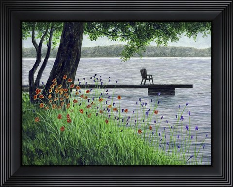 Framed River View Print