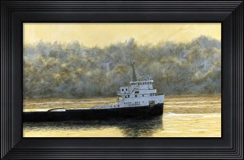 Framed Up the Hazy River Print