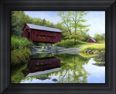 Framed New England Red Print