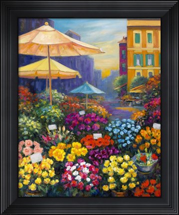 Framed Tuscan Flower Market Print